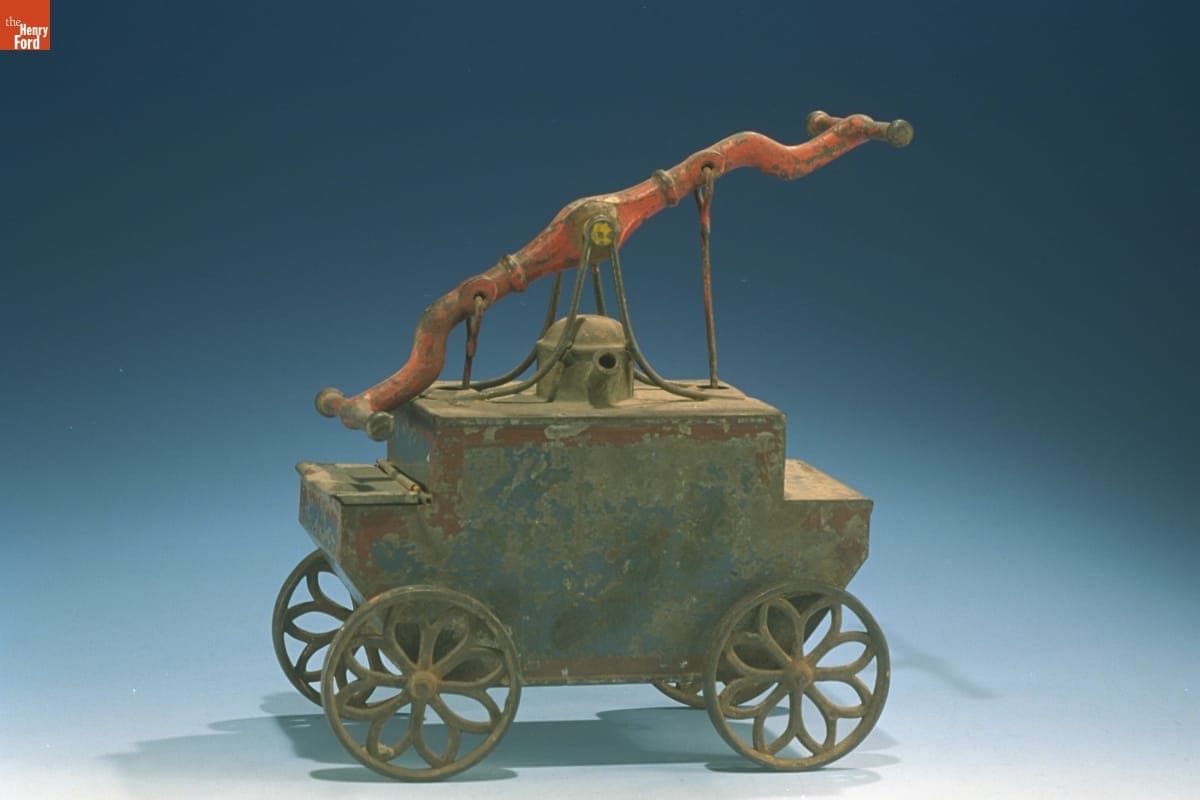 Toy Hand Pumper Fire Engine, 1850-1870