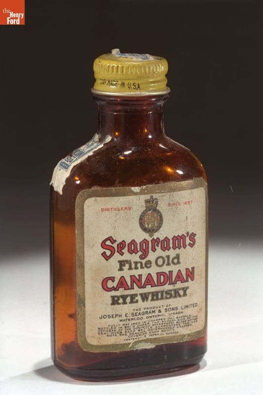 Bottle of Bootleg "Seagram's Canadian Rye Whiskey," 1924