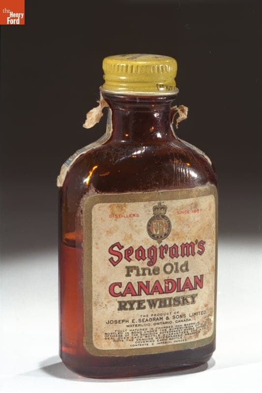 Bottle of Bootleg "Seagram's Canadian Rye Whiskey," 1924