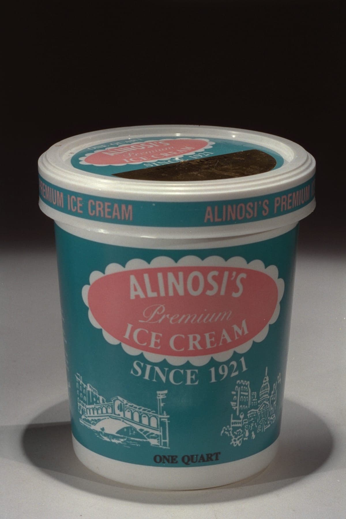 Alinosi's "Premium Ice Cream" Container, 1970-1991