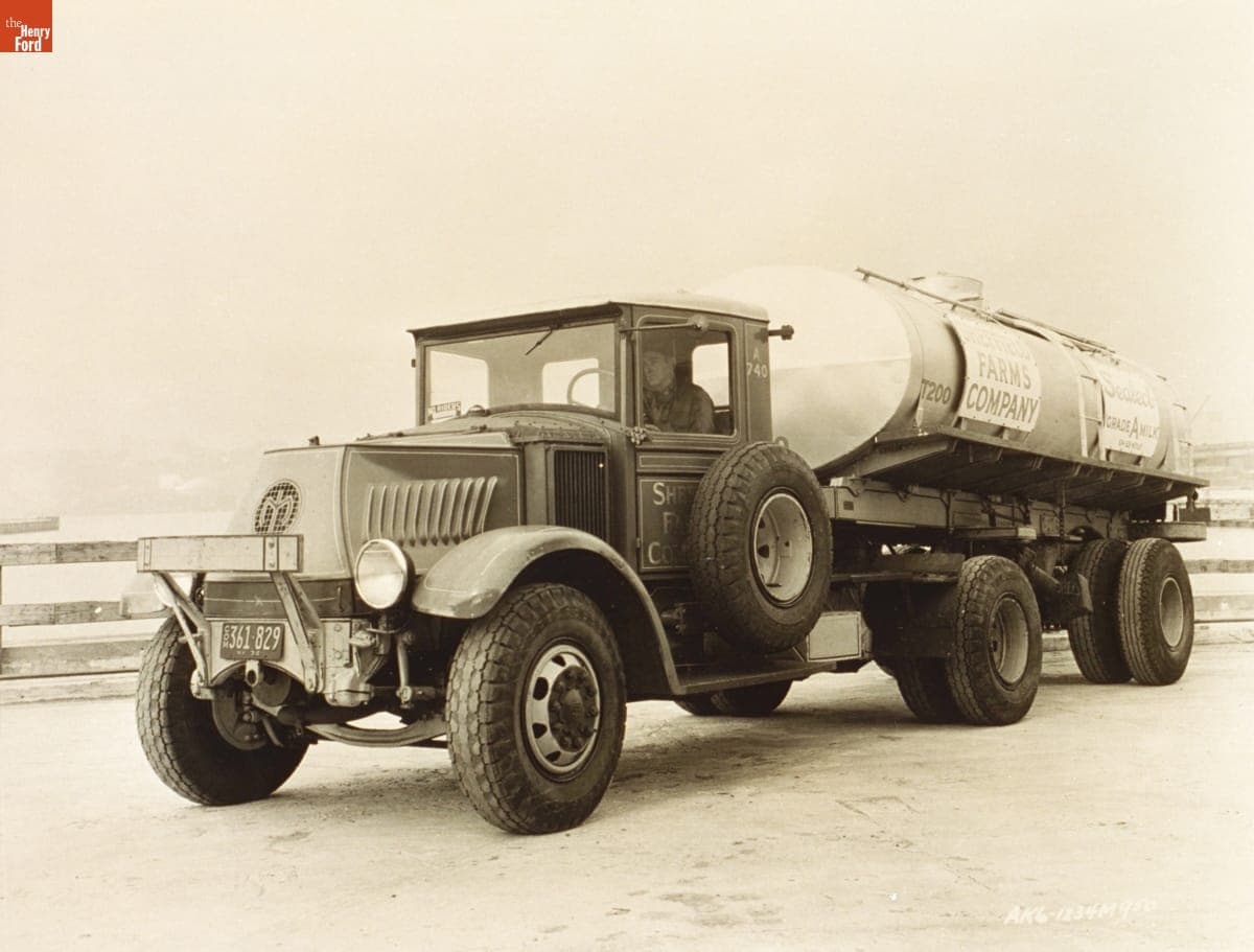1934 Mack Model AK6 Truck with Tank Trailer, "Sheffield Farms Company," December 1934