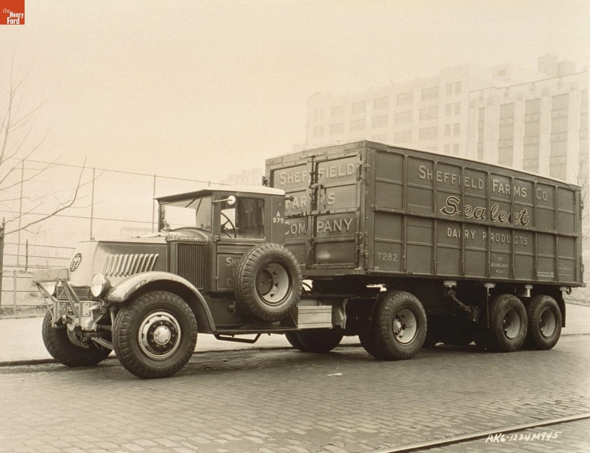 1934 Mack Model AK6 Truck with Semi-trailer, "Sheffield Farms Co.," December 1934