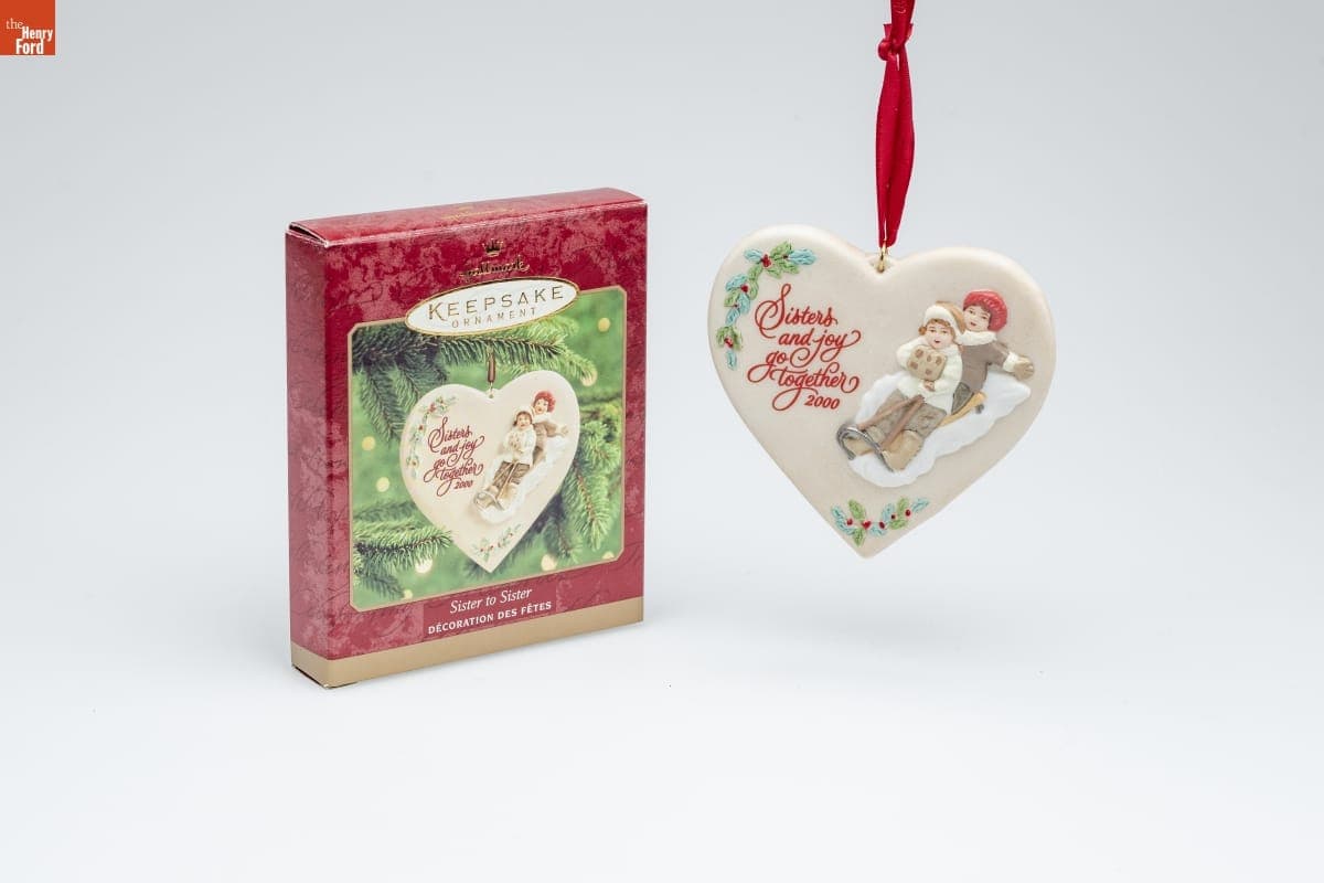 Hallmark "Sister to Sister" Christmas Ornament, 2000