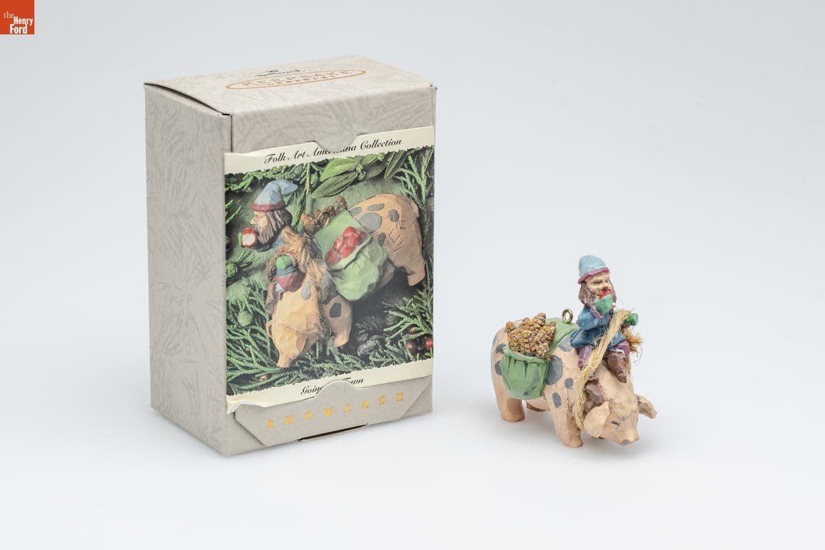 Hallmark "Folk Art Americana Collection: Going to Town" Christmas Ornament, 1994
