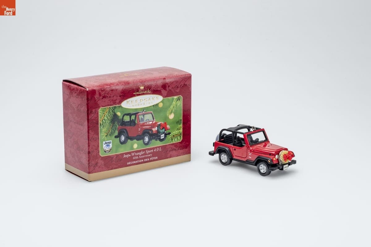 Hallmark "Jeep Wrangler Sport 4.0 L 60th Anniversary" Christmas Ornament, 2001