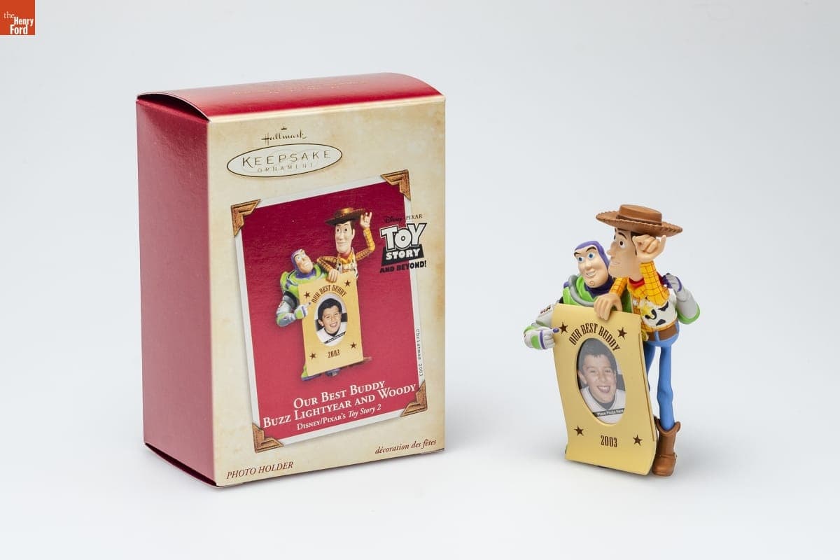 Hallmark "Disney/Pixar's Toy Story 2 Photo Holder: Buzz Lightyear and Woody, Our Best Buddy" Christmas Ornament, 2003
