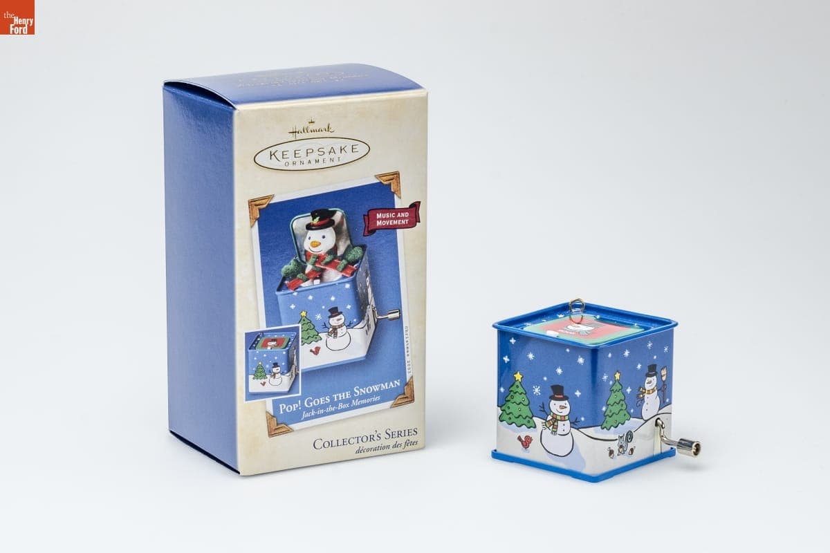 Hallmark "Jack-in-the-Box Memories Series: Pop! Goes the Snowman" Christmas Ornament, 2003