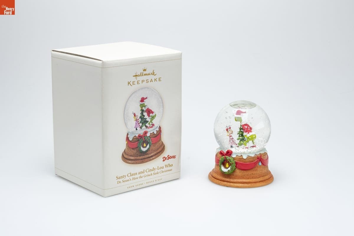 Hallmark "Dr. Seuss's How the Grinch Stole Christmas: Santy Claus and Cindy-Lou Who" Christmas Snow Globe, 2006