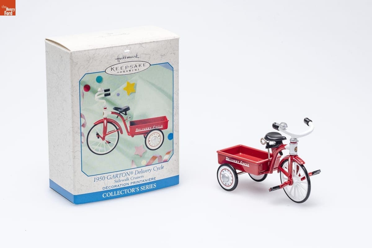Hallmark "Sidewalk Cruisers Series: 1950 Garton Delivery Cycle" Spring Ornament, 1999