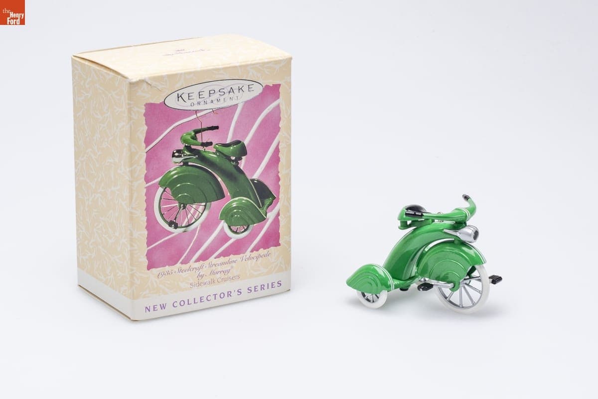 Hallmark "Sidewalk Cruisers Series: 1935 Steelcraft Streamline Velocipede" Spring Ornament, 1997