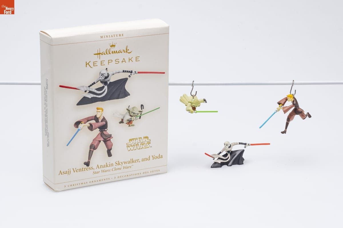 Hallmark "Star Wars Clone Wars: Asajj Ventress, Anakin Skywalker, and Yoda" Miniature Christmas Ornaments, 2006