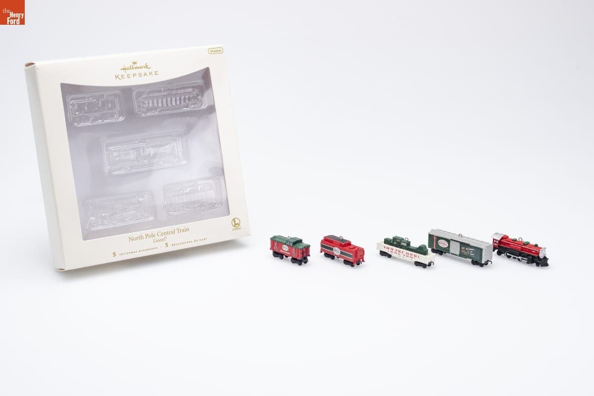 Hallmark "Lionel: North Pole Central Train" Miniature Christmas Ornaments, 2007