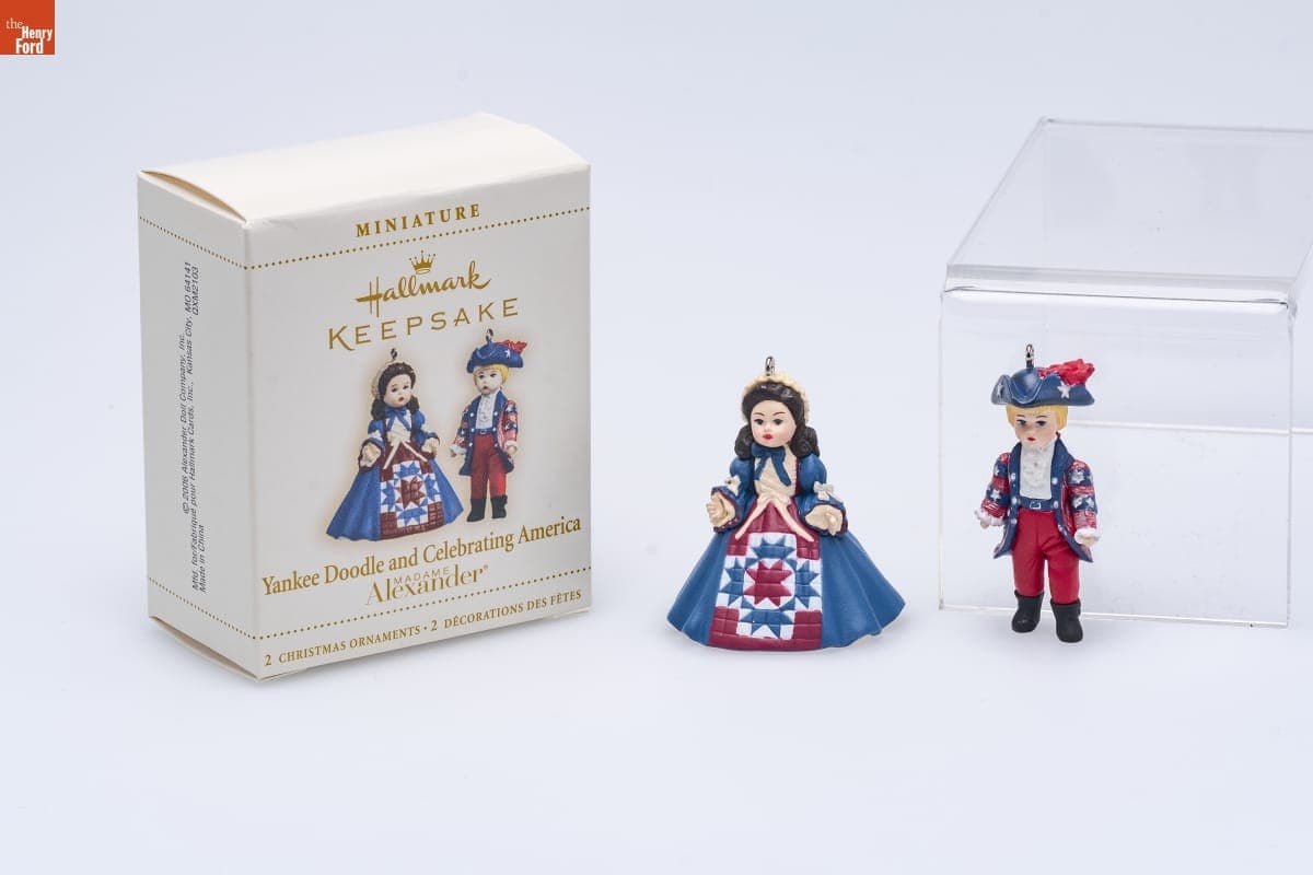 Hallmark "Madame Alexander: Yankee Doodle and Celebrating America" Miniature Christmas Ornaments, 2006