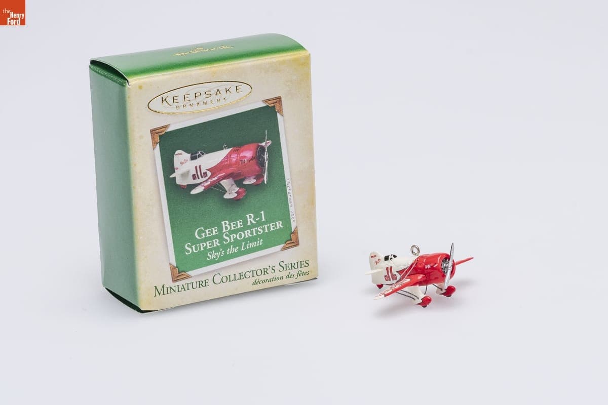 Hallmark "Sky's the Limit Miniature Series: Gee Bee R1 Super Sportster" Miniature Christmas Ornament, 2005