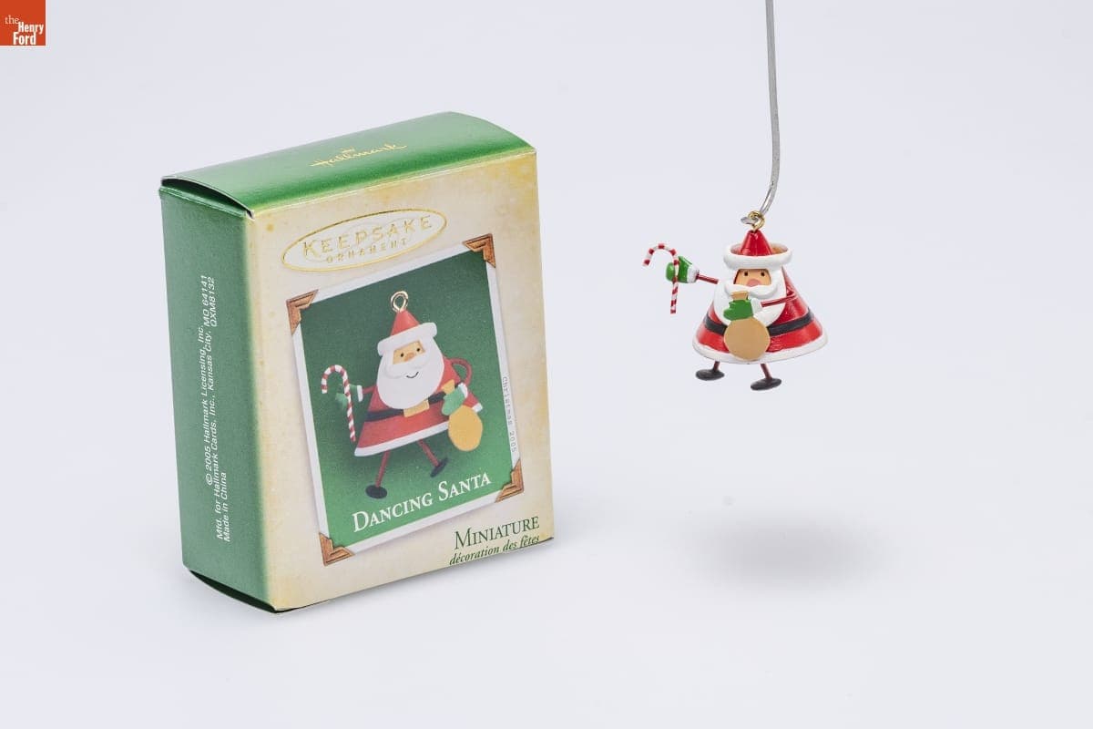Hallmark "Dancing Santa" Miniature Christmas Ornament, 2005