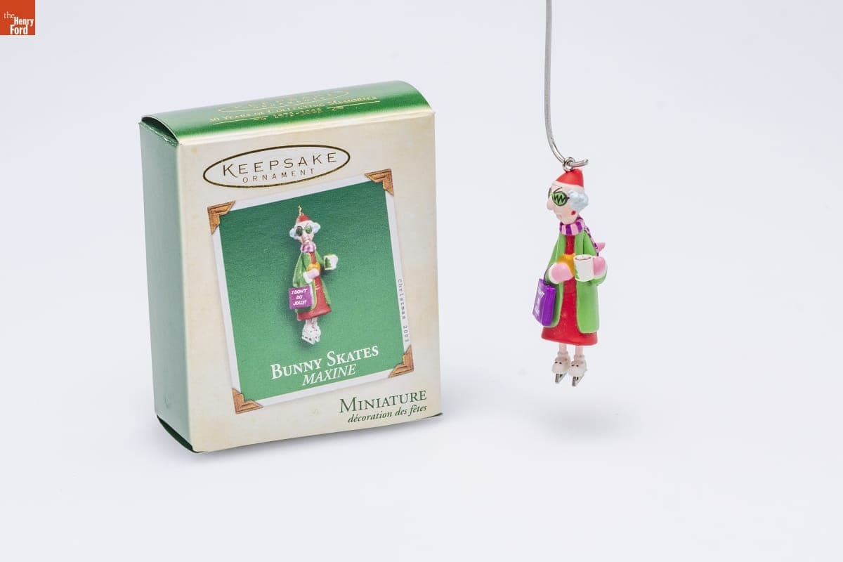 Hallmark "Maxine: Bunny Skates" Miniature Christmas Ornament, 2003