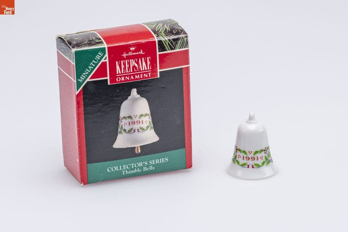 Hallmark "Thimble Bells Series" Miniature Christmas Ornament, 1991