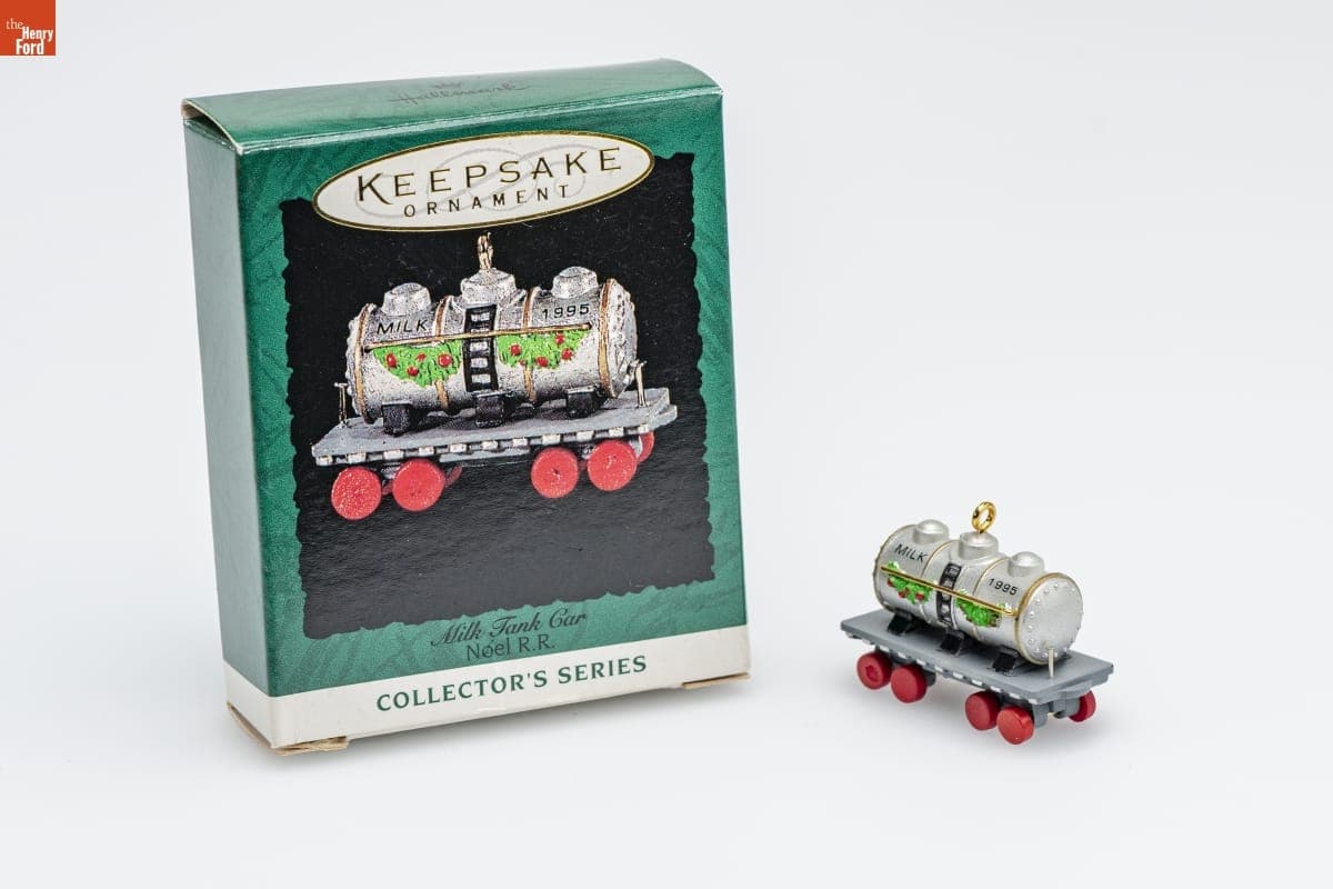 Hallmark "Noel R.R. Series: Milk Tank Car" Miniature Christmas Ornament, 1995