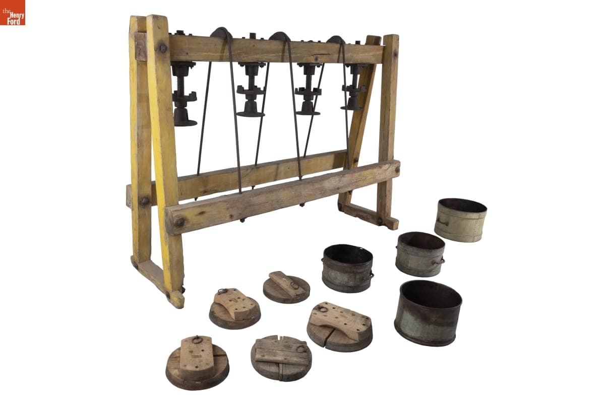 Cheese Press, Used by Rider and Hoffman Families, circa 1890