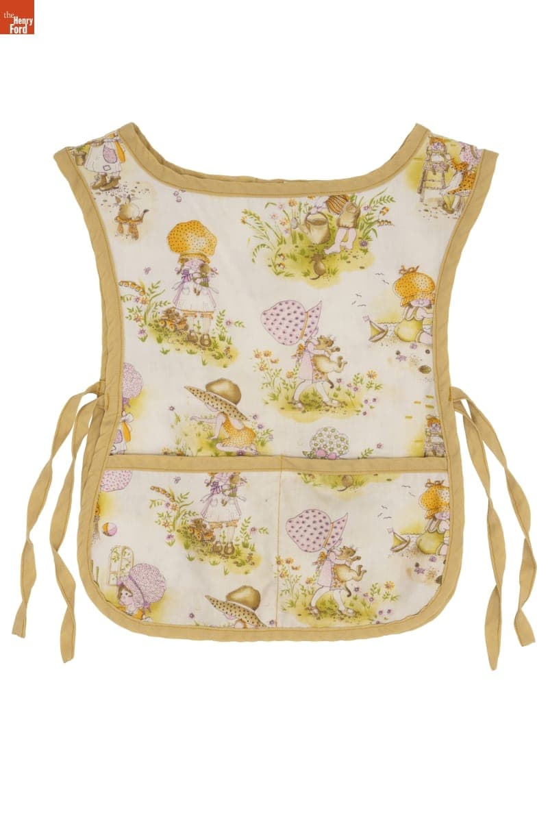 Holly Hobbie Print "Daughter" Apron, Worn by Megan Mines, 1978-1980