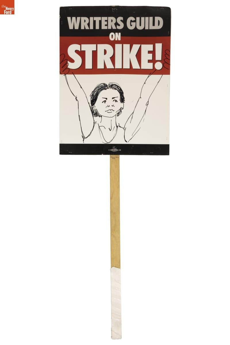 "Writers Guild of America On Strike" Sign, 2023
