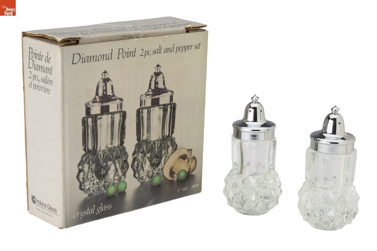 "Diamond Point" Salt and Pepper Set, circa 1980