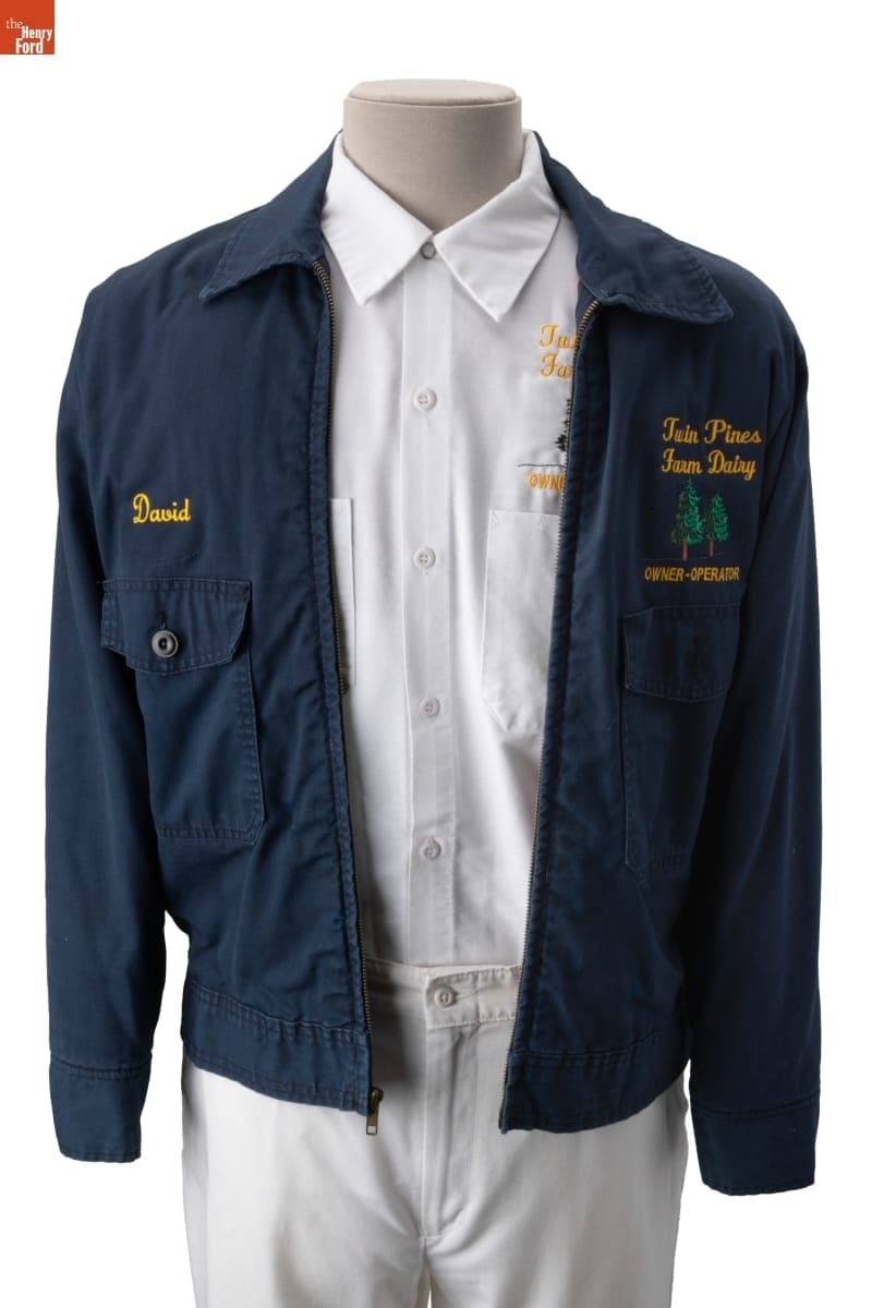 Twin Pines Farm Dairy Uniform Jacket, Worn by David Ivanko, circa 1993