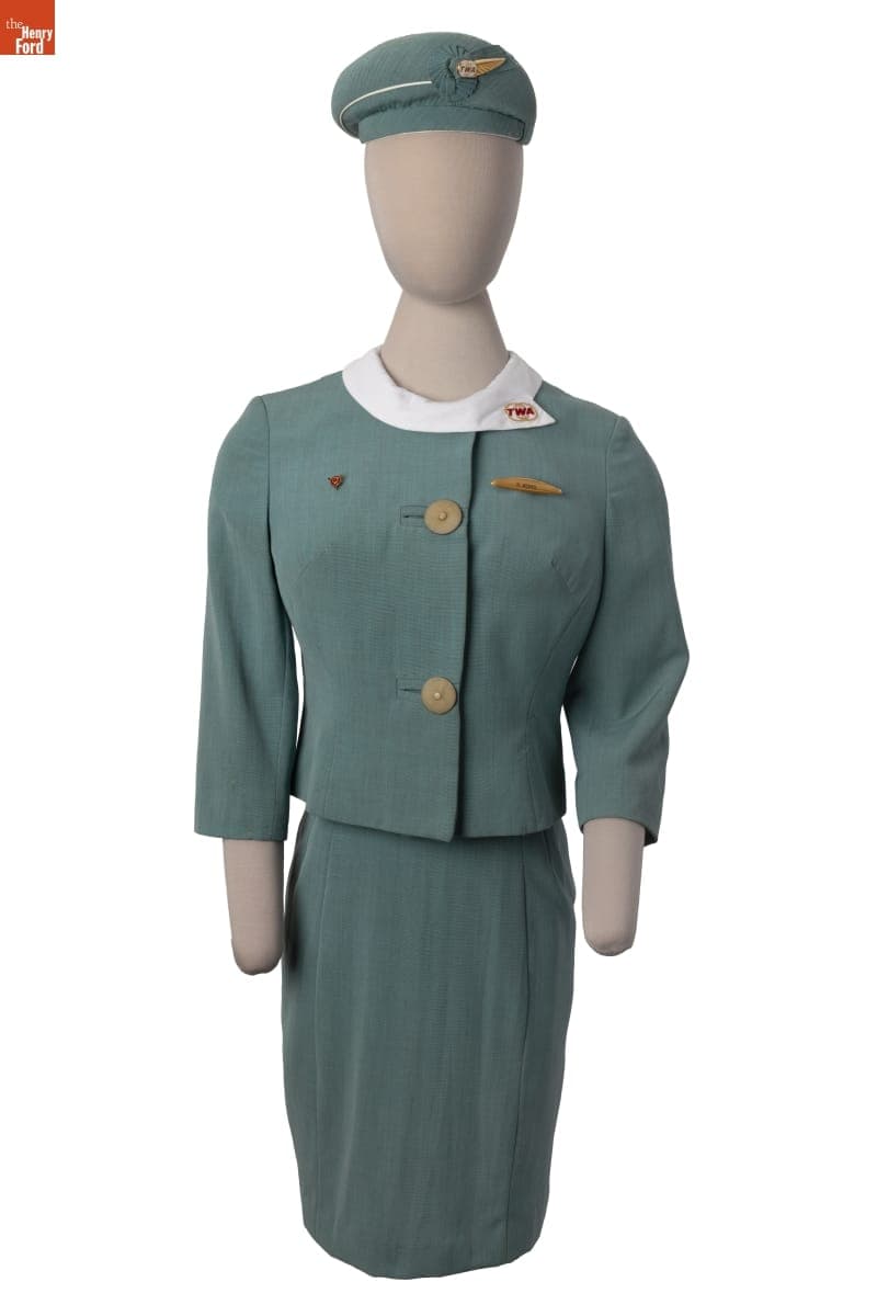 Trans World Airlines Hostess Uniform, Worn by Diane Beers Hill, 1965