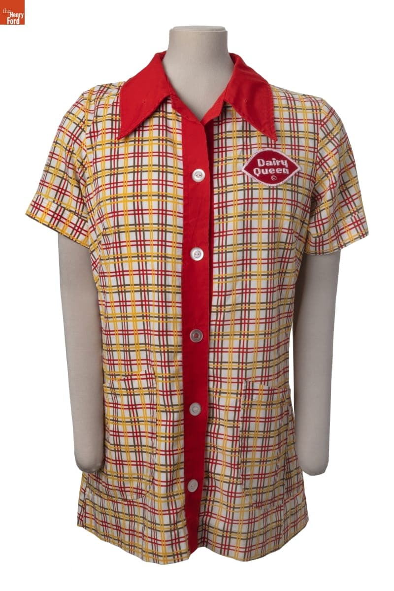 Dairy Queen Uniform Blouse, Worn by Laura Gentry, 1978