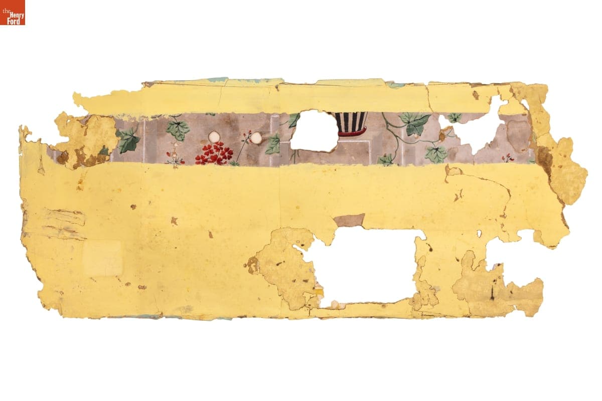 Jackson Home Kitchen Paint and Wallpaper Sample, Selma, Alabama, 1950-1955