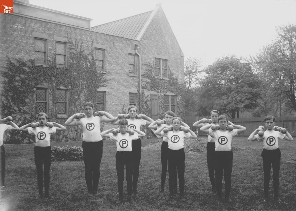 Puritan S. S. Boys, Gym (Group No. 1 or Group No. 2), 1890-1915
