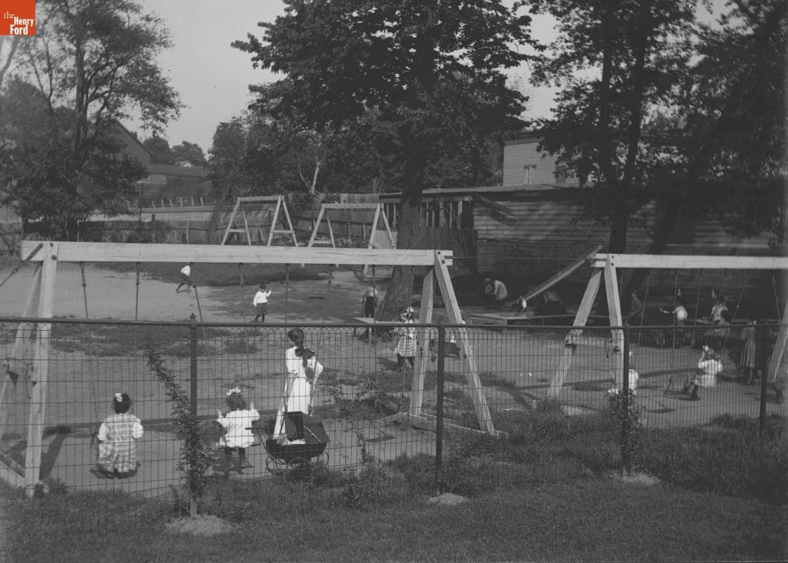 Children in Playground, Flushing, New York, 1890-1915
