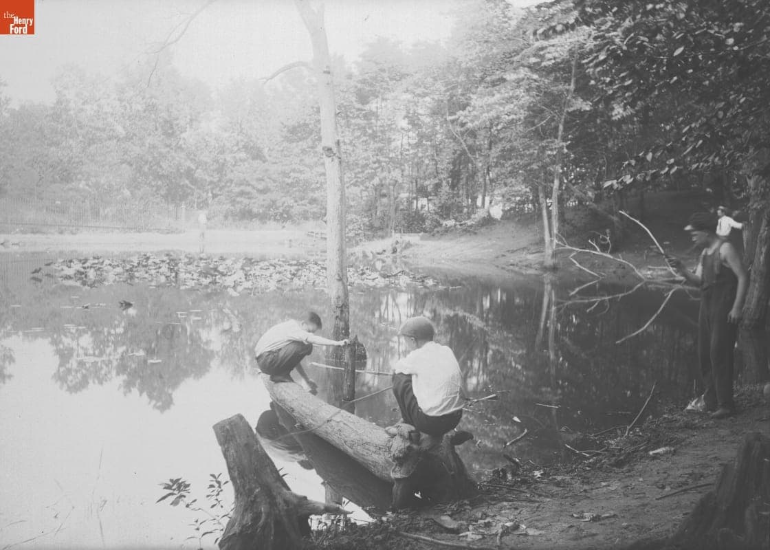 Freeport, Boys Playing in Water, 1890-1915