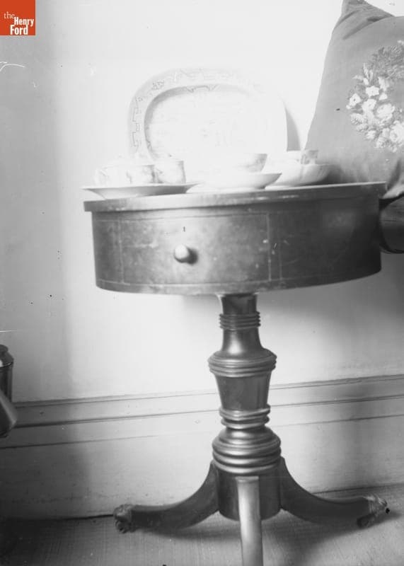 Round Sewing Table (Harriman House-Jamaica), 1890-1915