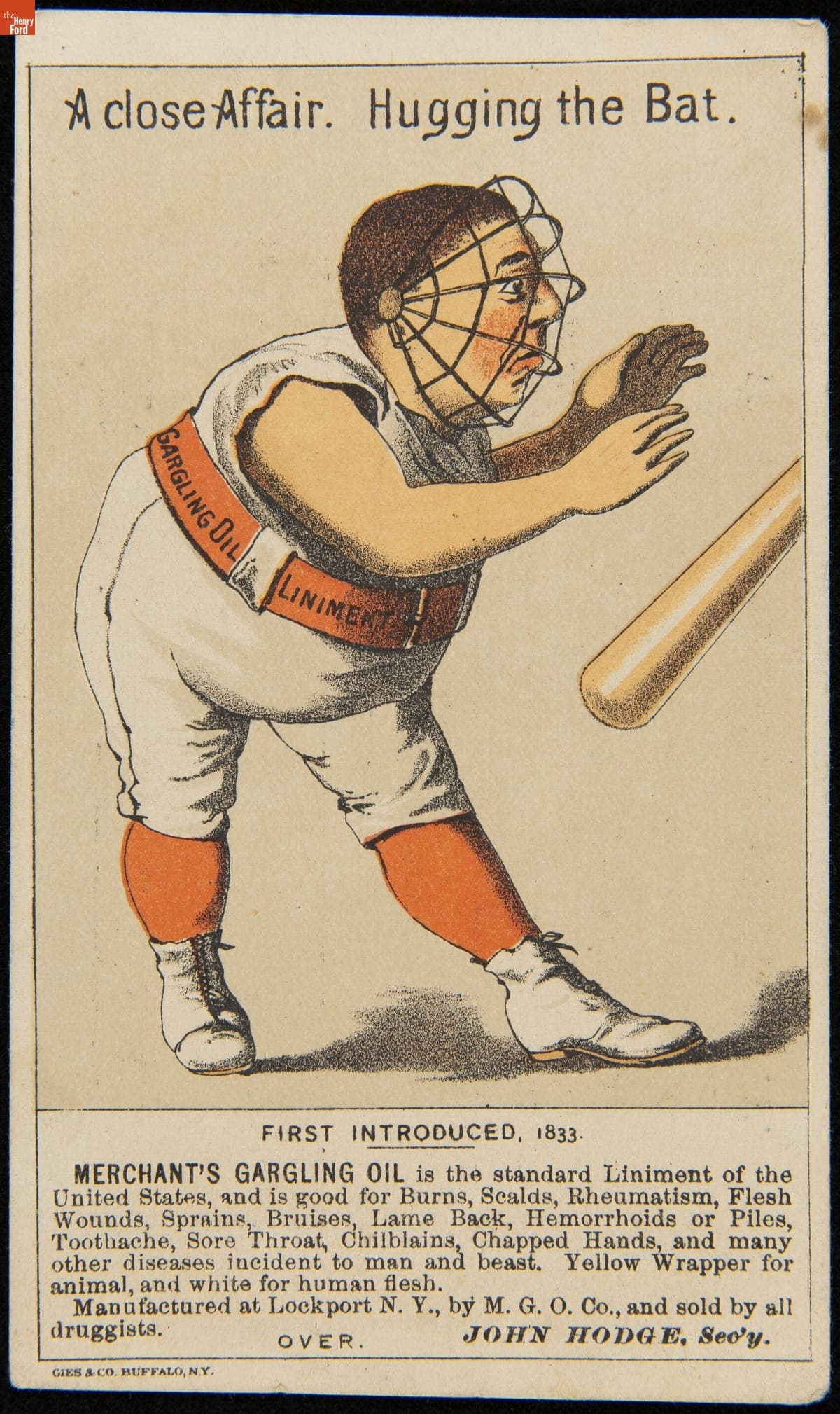 Trade Card for Merchant's Gargling Oil Company, circa 1880