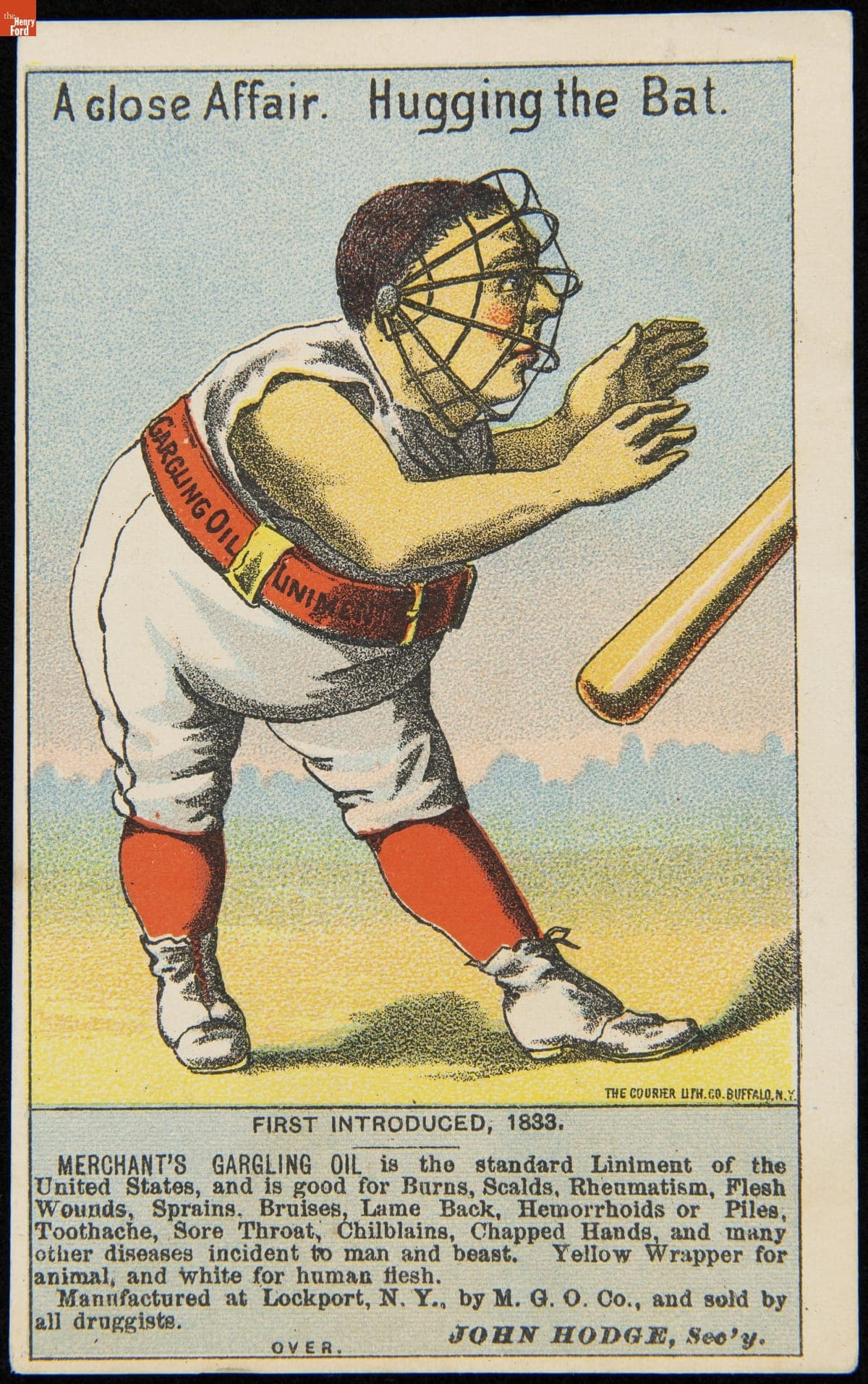 Trade Card for Merchant's Gargling Oil Company, circa 1880