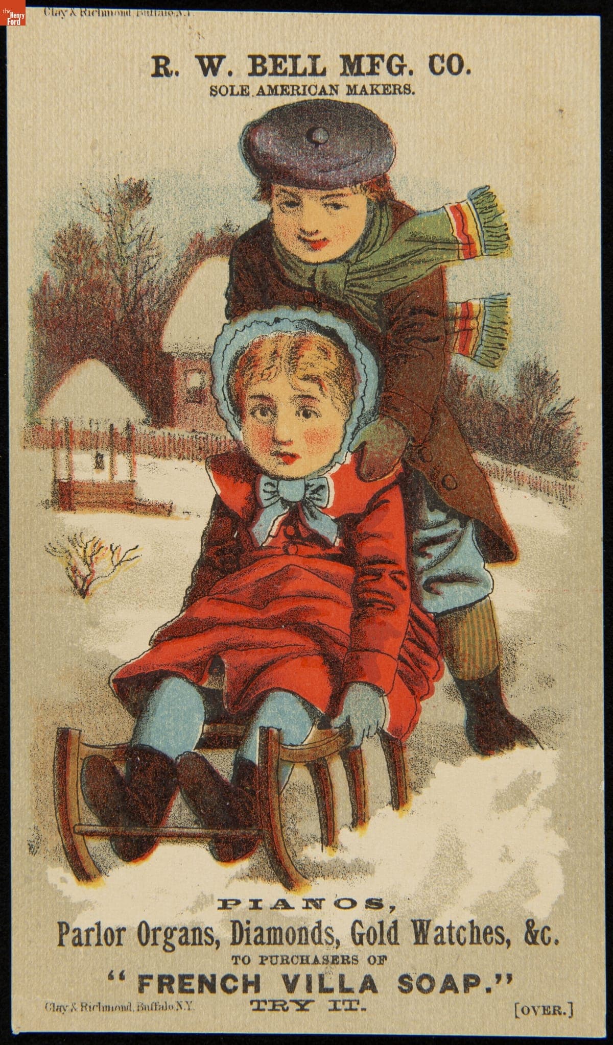 Trade Card for French Villa Soap, R.W. Bell Mfg. Co., 1879-1886