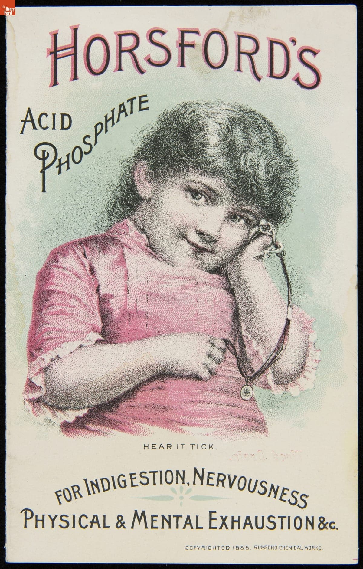 Trade Card for Prof. Horsford's Acid Phosphate, Rumford Chemical Works, 1885