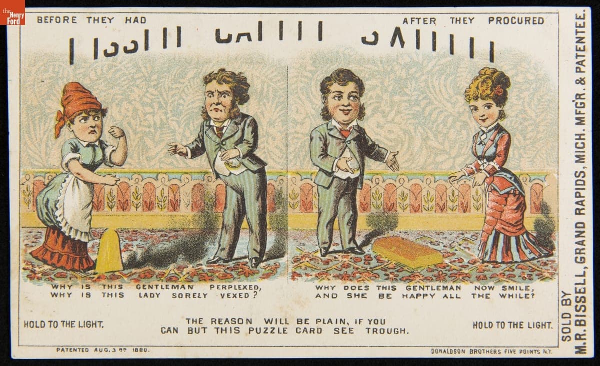 Trade Card for Bissell Carpet Sweeper, circa 1880