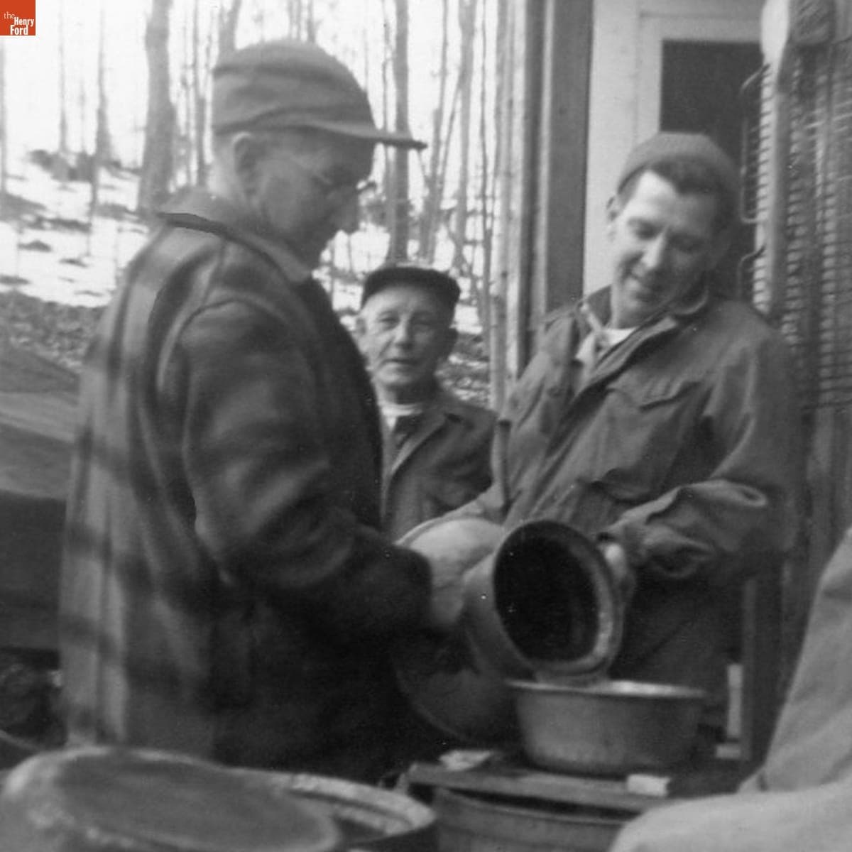 Bob Kelley Pouring Sap at the Sugar House, 1959