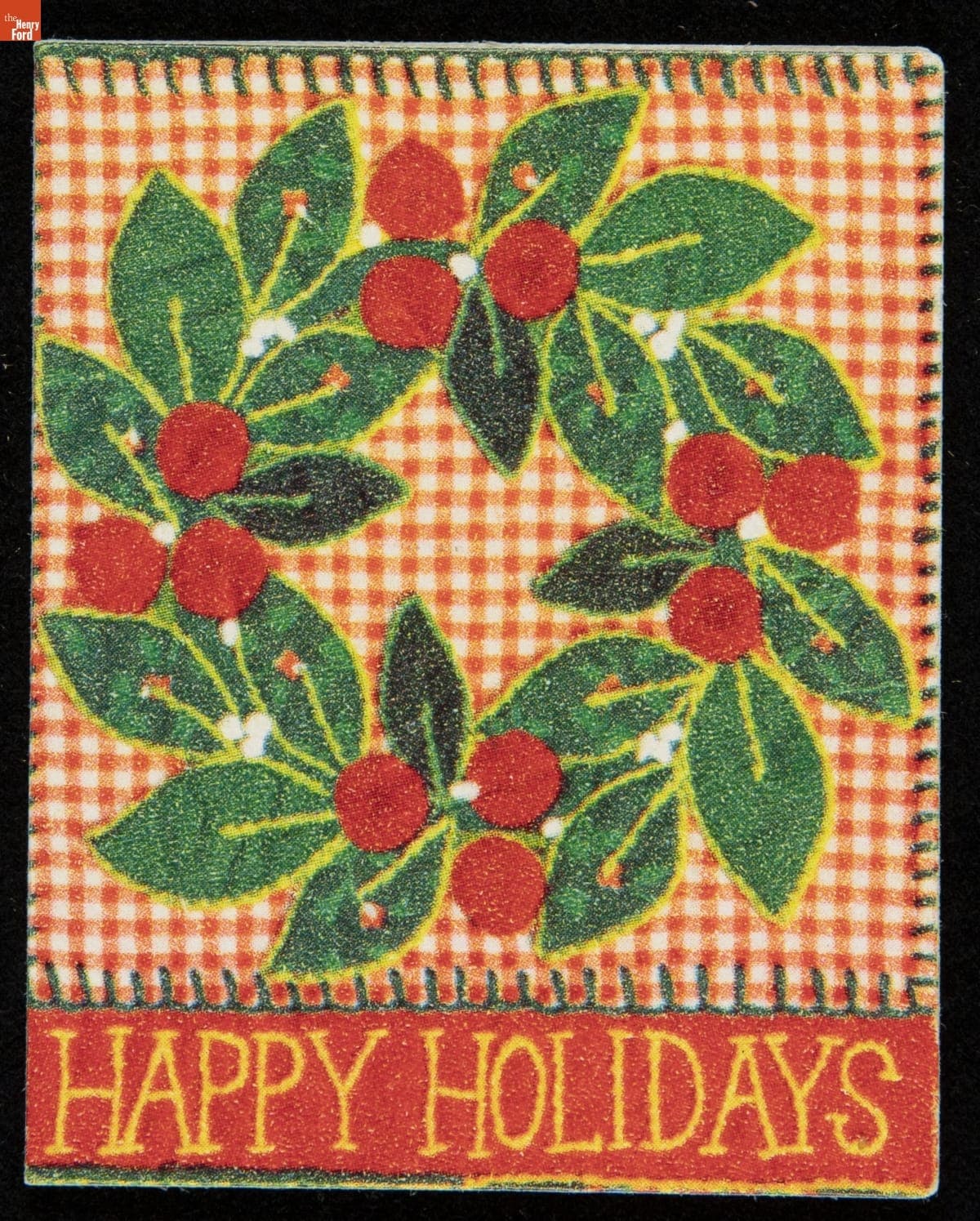 Hallmark Happy Holidays Gift Tag, 1977-1982