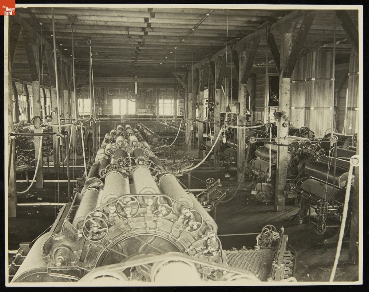 Carding Department in a Woolen Mill in Oregon, 1923-1924