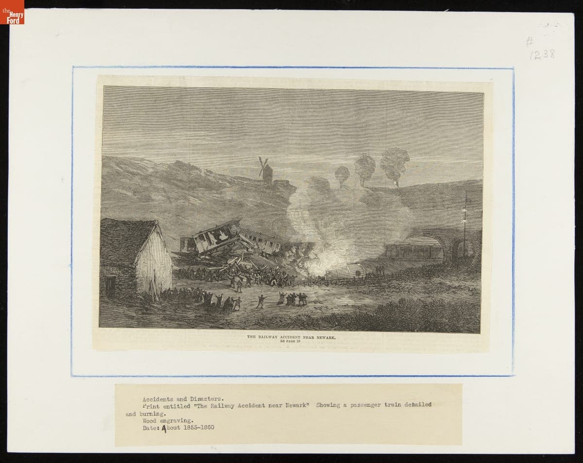 The Railway Accident near Newark, 1870