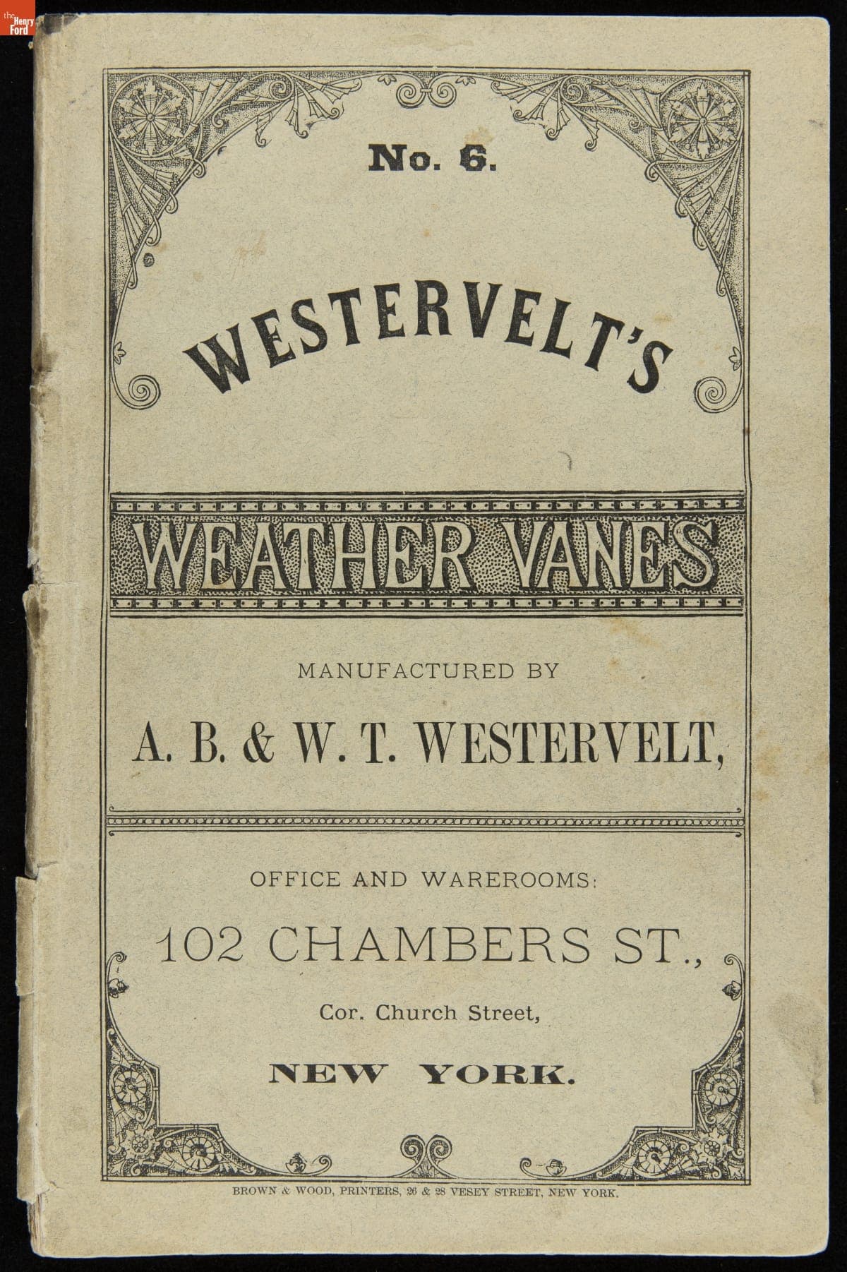 A.B. & W.T. Westervelt Catalog, "Illustrated Catalogue and Price List of Copper Weather Vanes, Bannerets, and Finials," 1883