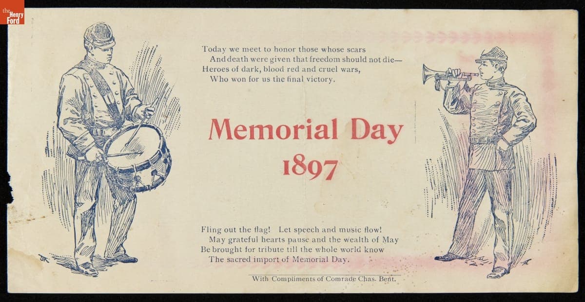 Program, "Memorial Day Exercises by the Alpheus Clark Post 118 of the Grand Army of the Republic," May 29, 1897