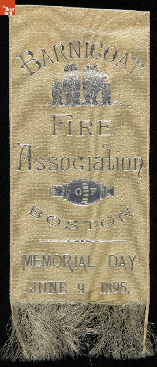 Barnicoat Fire Association Boston, Memorial Day Ribbon, June 9, 1895