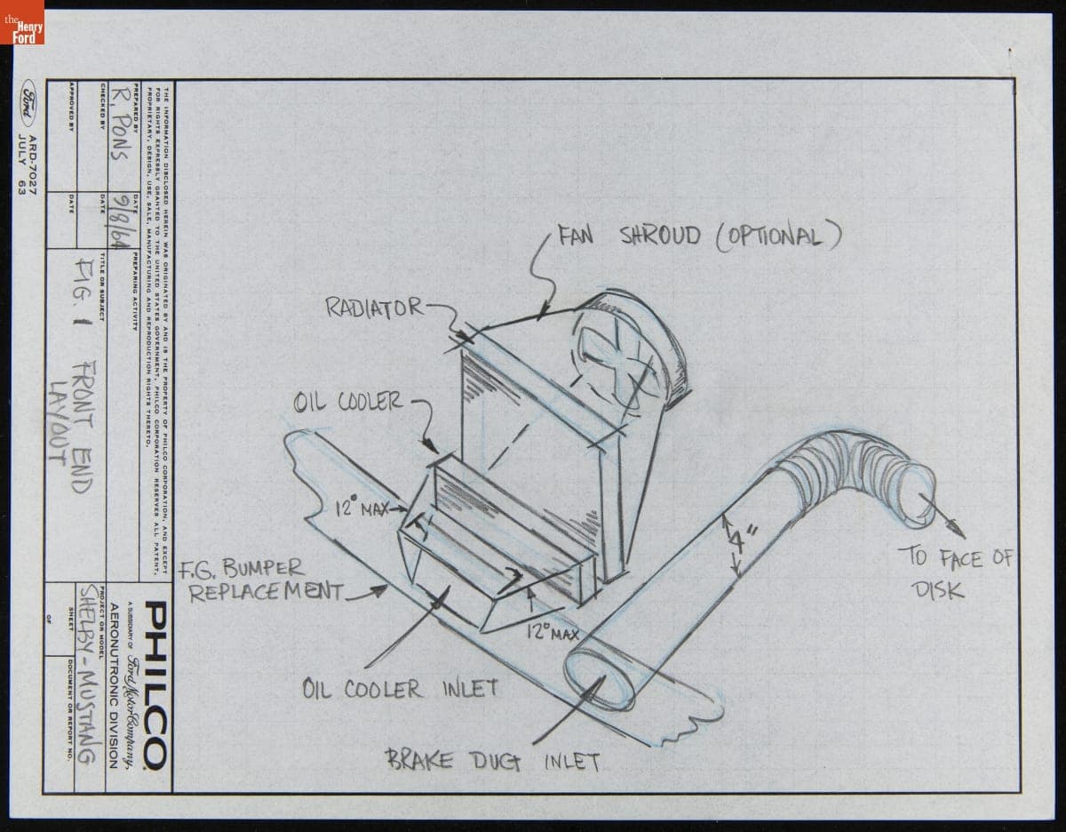 Sketches,  Improvements on the Shelby-Modified Mustang, September 1964