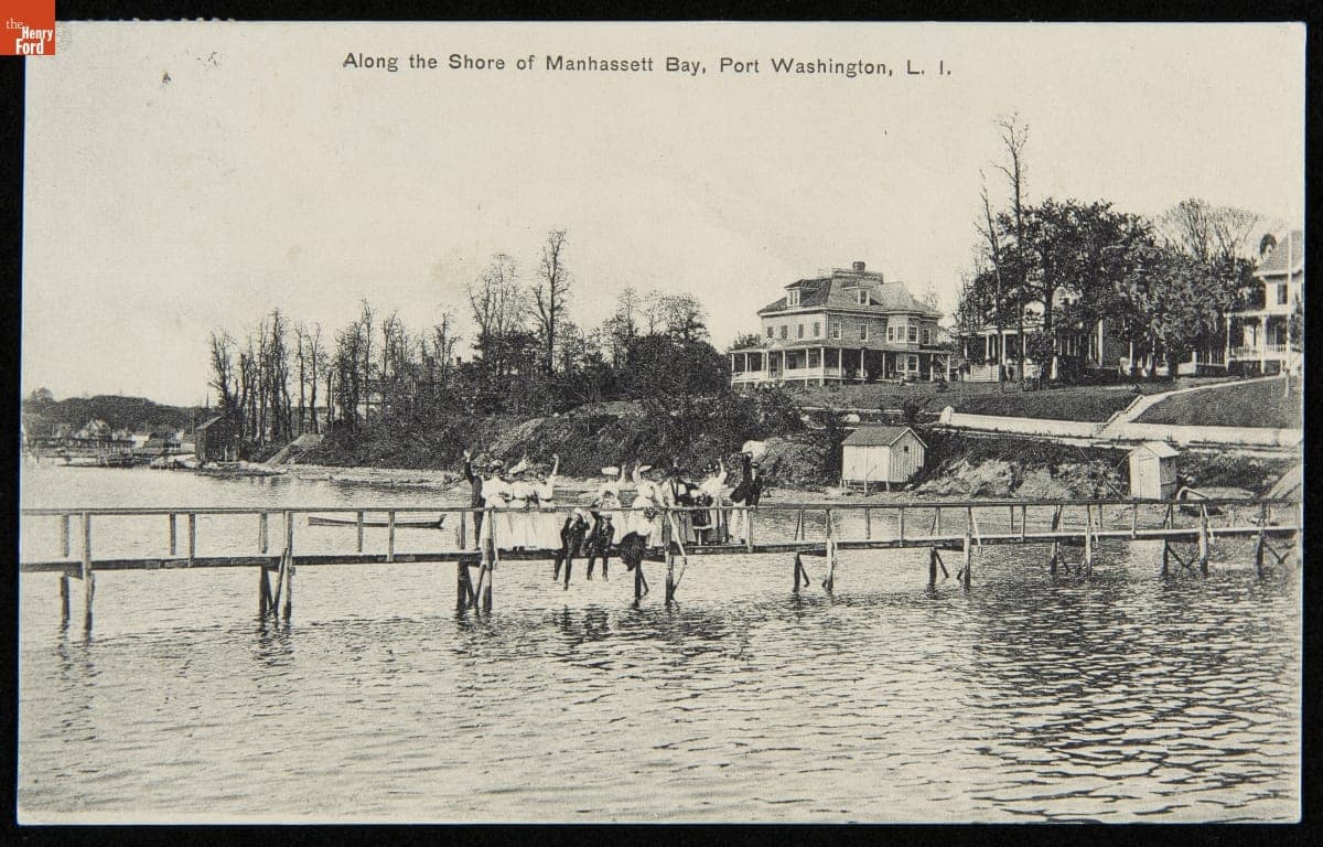 "Along the Shore of Manhassett Bay, Port Washington, L.I.," October 4, 1909