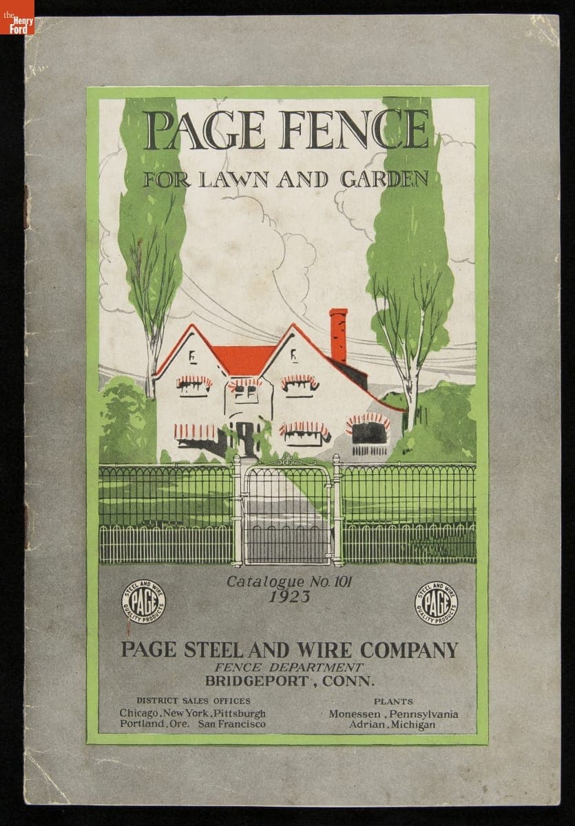 Page Steel and Wire Co. Trade Catalog, "Page Fence for Lawn and Garden," 1923