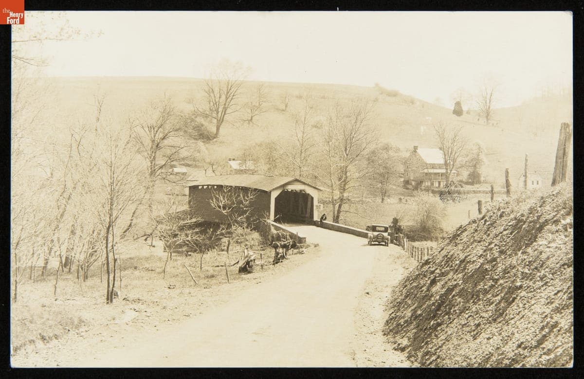 "A Covered Bridge in Maryland," circa 1925
